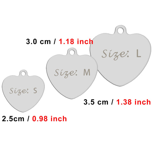 Custom Heart Pet ID Tag