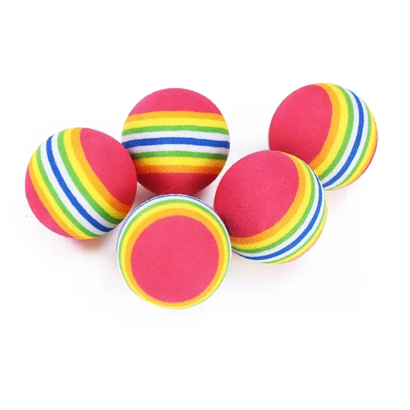 Rainbow Rattle Cat Balls