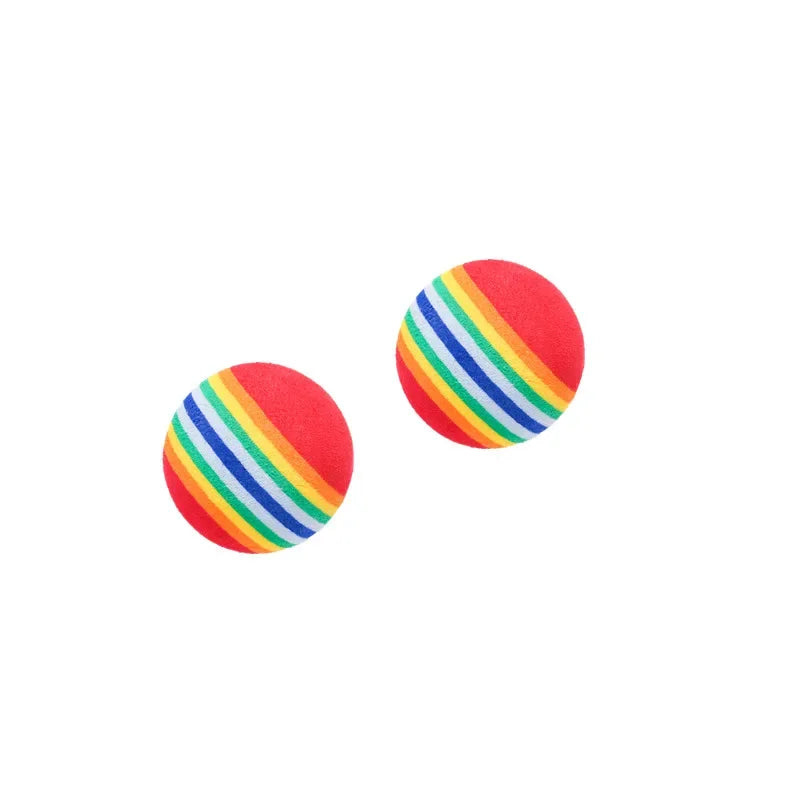 Rainbow Rattle Cat Balls