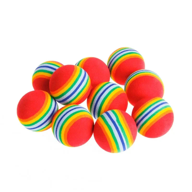 Rainbow Rattle Cat Balls