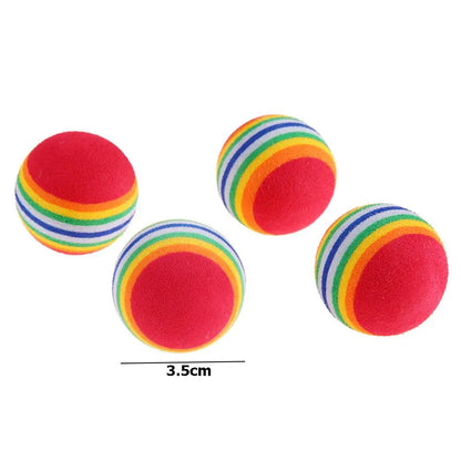 Rainbow Rattle Cat Balls