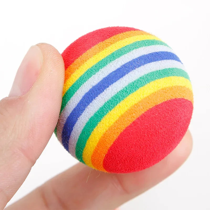 Rainbow Rattle Cat Balls